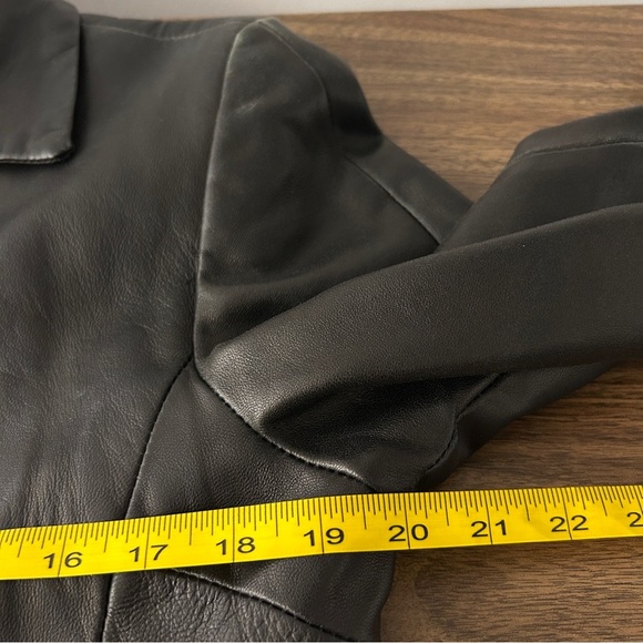 ❤️ Danier Women's Dark Leather Coat M - Picture 11 of 13